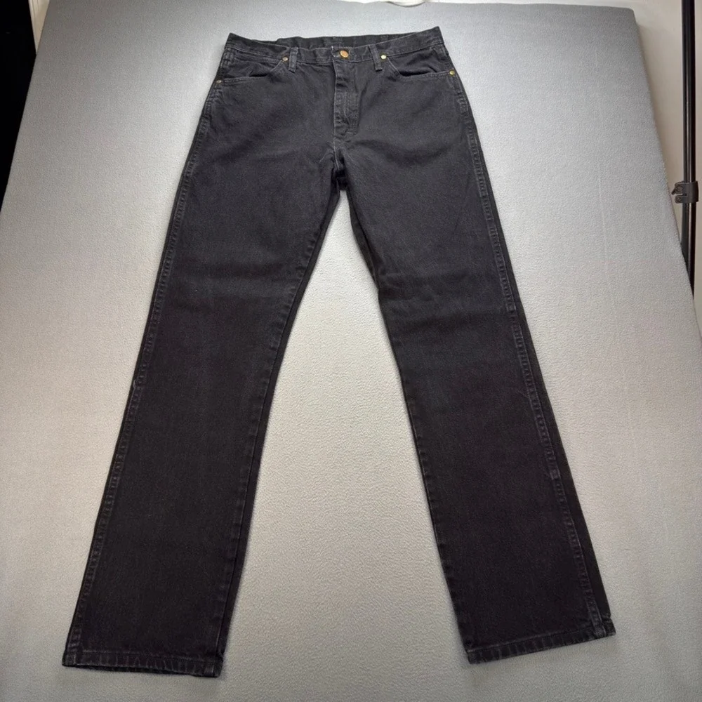 Wrangler Cowboy Cut Original Fit Jeans 35x34 FIT 34x34 Black Denim Western Work